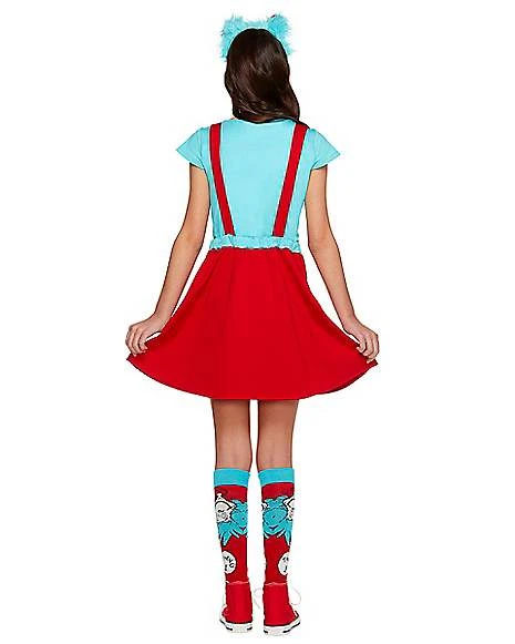 Tween Thing 1 And 2 Jumper Dress Costume - Dr. Seuss 4 Tween Thing 1 And 2 Jumper Dress Costume - Dr. Seuss - Image 2
