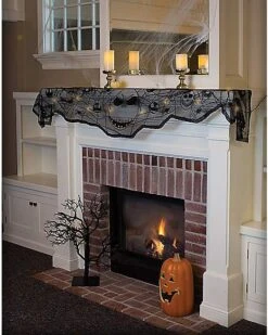 Light Up LED Jack Skellington Mantel Scarf Decorations - The Nightmare