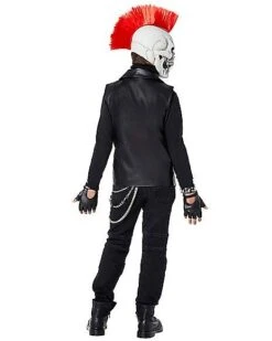 Kids Dark Rebel Punk Skeleton Costume -Chic Halloween Costumes 01552132 b