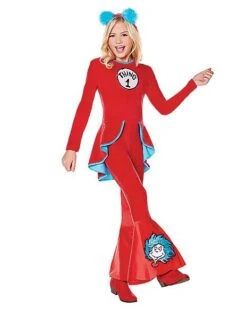 Chic Halloween Costumes 24 Kids Thing 1 And Thing 2 Bell Bottom Costume - Dr. Seuss
