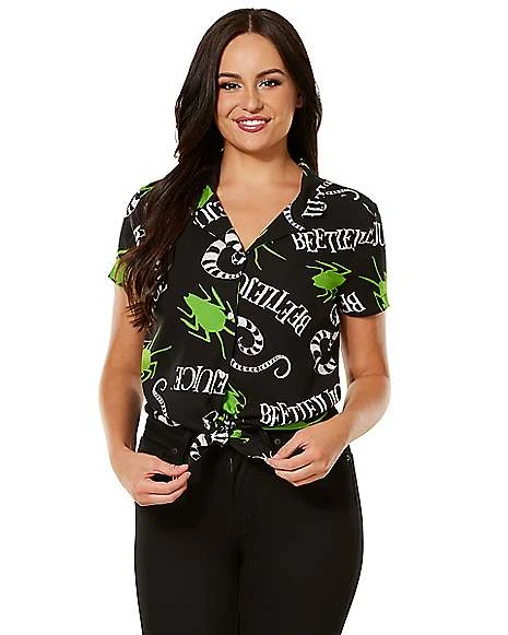 Beetlejuice Button Down Shirt 3 Beetlejuice Button Down Shirt