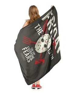 Camp Crystal Lake Fleece Blanket - Friday The 13th -Chic Halloween Costumes 01594126 c