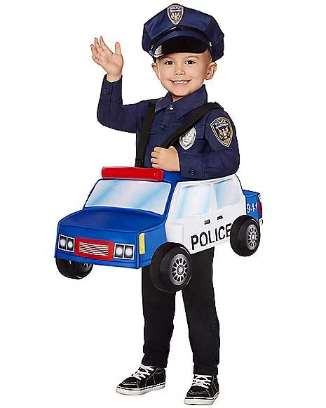 Toddler Police Officer Ride-Along Costume With Sound 3 Toddler Police Officer Ride-Along Costume With Sound